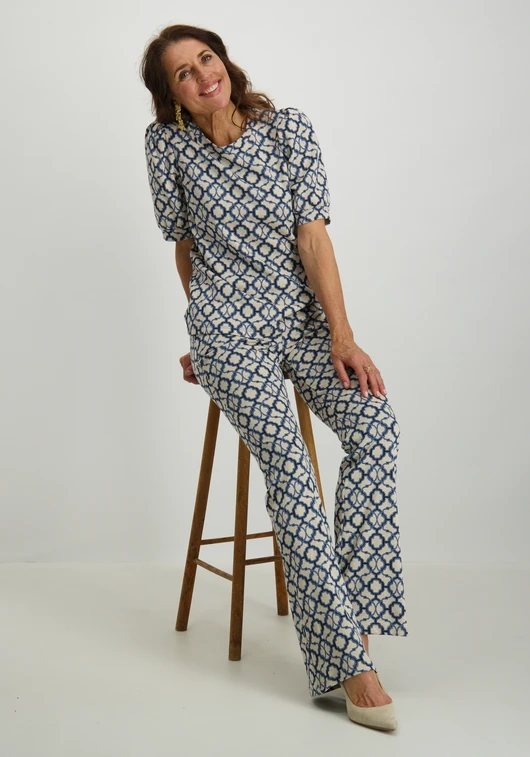 Geisha Top jaqcuard s/sl 53160-70