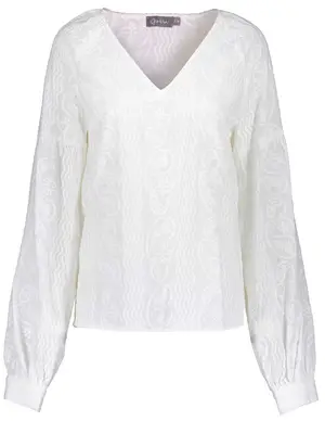 Geisha Top V-neck collar 33372-26