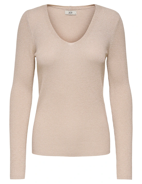 Jacqueline de Yong JDYBODILLA LUREX L/S V-NECK PULLOVE 15335494
