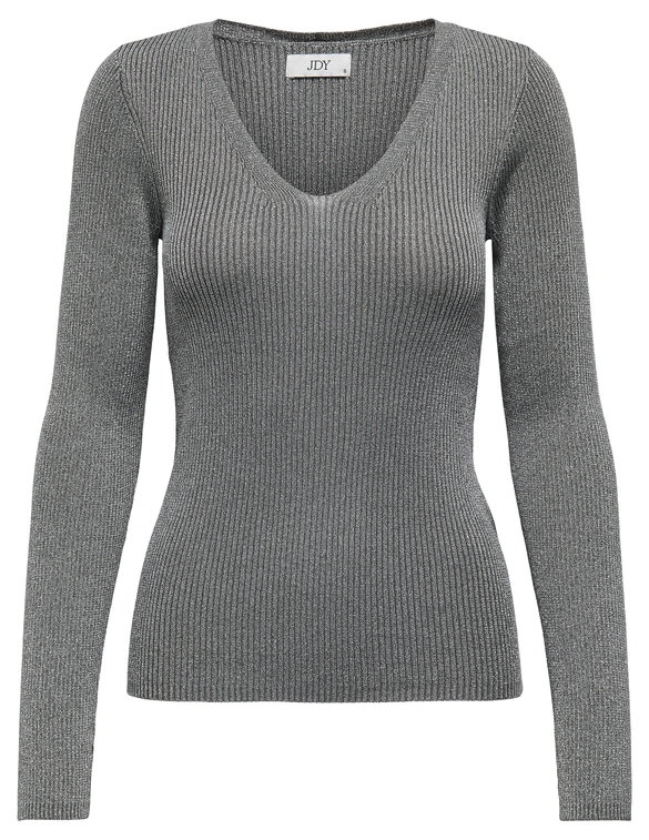 Jacqueline de Yong JDYBODILLA LUREX L/S V-NECK PULLOVE 15335494
