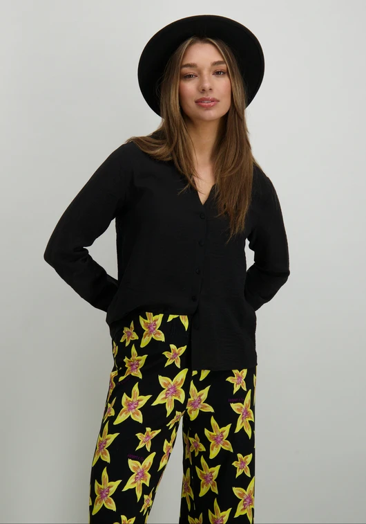 Jacqueline de Yong JDYCAMILLE L/S LOOSE V-NECK SHIRT W 15339012