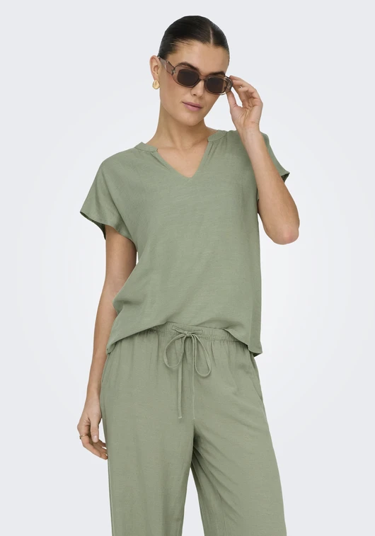 Jacqueline de Yong JDYCAYA LION LINEN S/S TOP WVN DIA 15346547