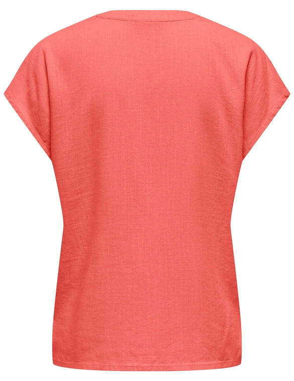 Jacqueline de Yong JDYCAYA LION LINEN S/S TOP WVN DIA 15346547