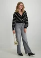 Jacqueline de Yong JDYELLEN L/S V-NECK STRIPE CARDIGAN 15328338