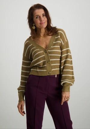 Jacqueline de Yong JDYELLEN L/S V-NECK STRIPE CARDIGAN 15328338