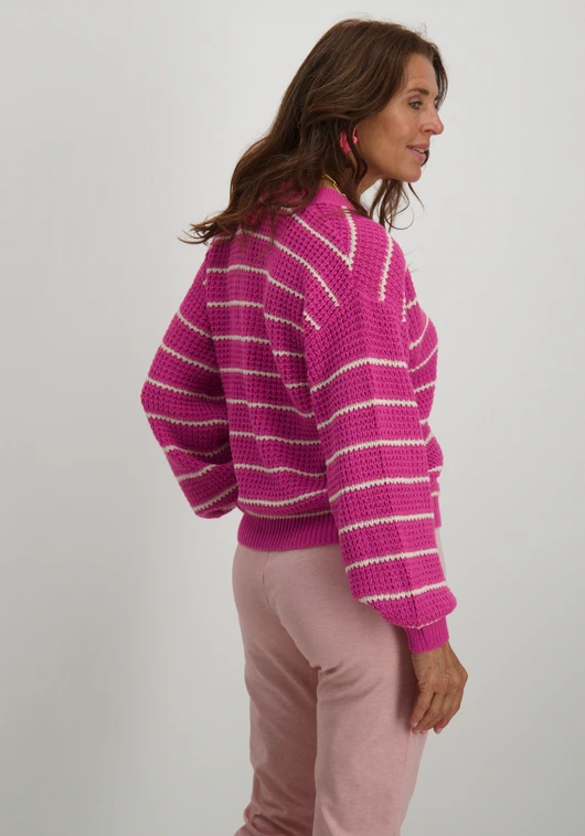 Jacqueline de Yong JDYELLEN L/S V-NECK STRIPE CARDIGAN 15328338