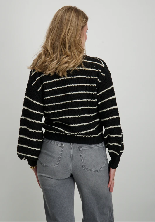 Jacqueline de Yong JDYELLEN L/S V-NECK STRIPE CARDIGAN 15328338