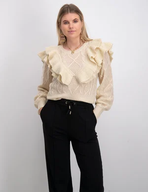 Jacqueline de Yong JDYFRANCE L/S FRILL YOKE PULLOVER K 15271728