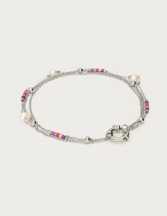 My Jewellery Bracelet 3 layers red pearl MJ12215