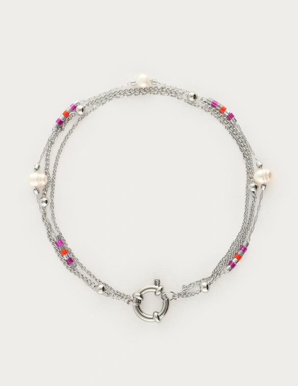 My Jewellery Bracelet 3 layers red pearl MJ12215