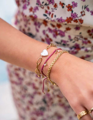 My Jewellery Bracelet/Anklet Braided Pink MJ06647
