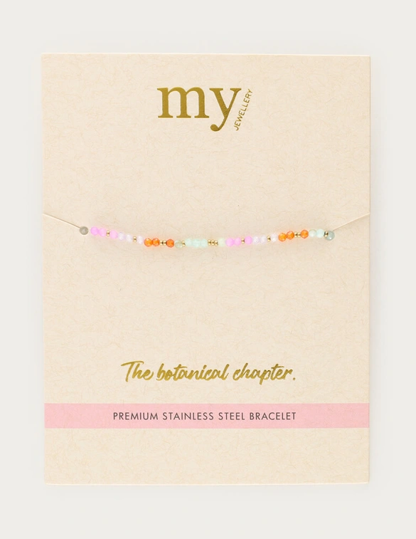 My Jewellery Bracelet beads blue orange MJ13773
