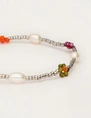 My Jewellery Bracelet beads flowers green purple MJ12212
