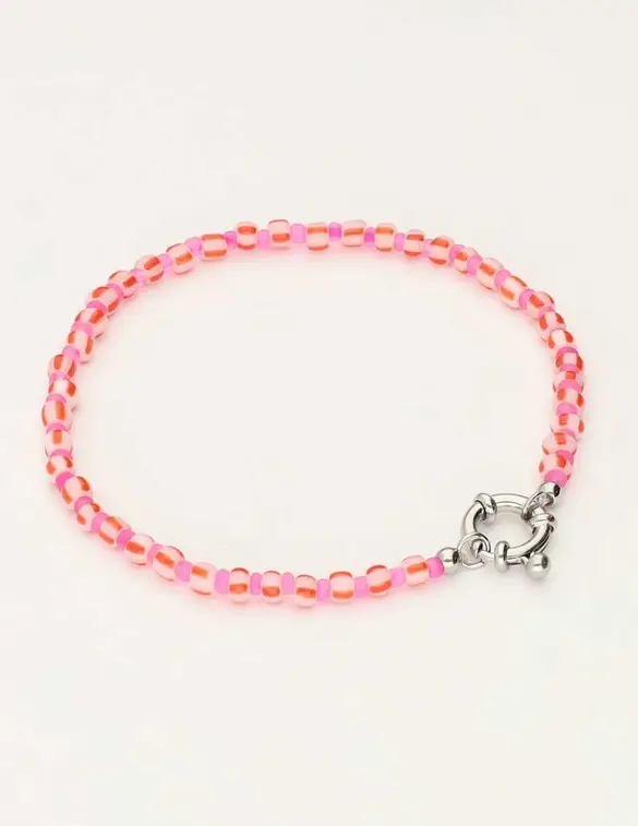 My Jewellery Bracelet beads with lock red MJ10814