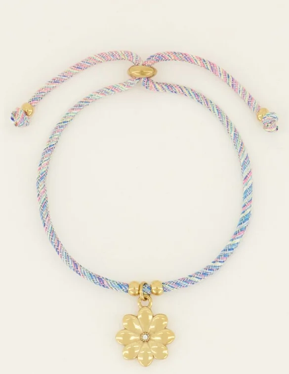 My Jewellery Bracelet braided with a flower char MJ07897