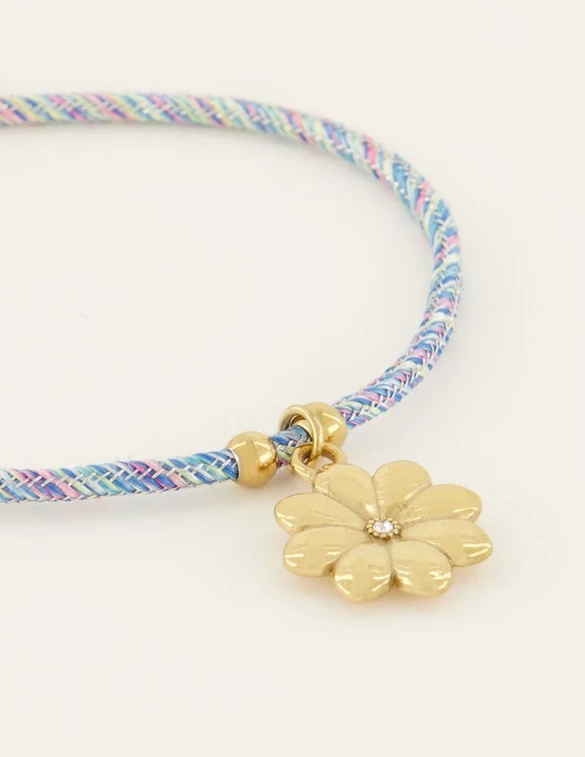 My Jewellery Bracelet braided with a flower char MJ07897