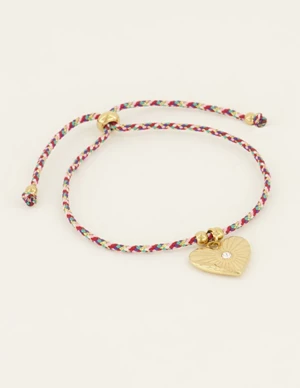 My Jewellery Bracelet braided with a heart charm MJ07895