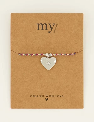 My Jewellery Bracelet braided with a heart charm MJ07895