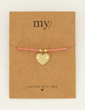 My Jewellery Bracelet Braided with heart charm MJ07898