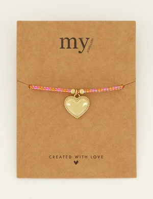 My Jewellery Bracelet Braided with heart charm MJ07898