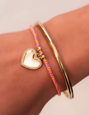 My Jewellery Bracelet Braided with heart charm MJ07898