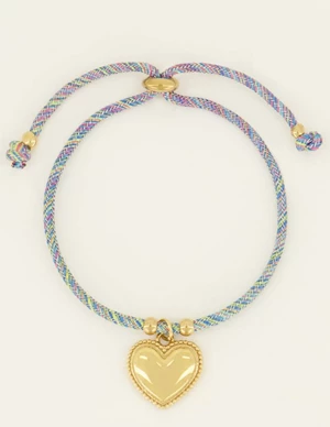 My Jewellery Bracelet Braided with heart charm MJ07899