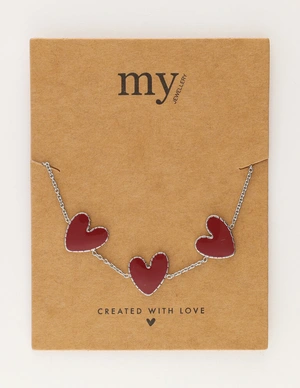 My Jewellery Bracelet burgundy hearts MJ12614