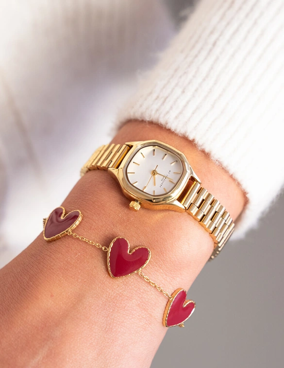 My Jewellery Bracelet burgundy hearts MJ12614