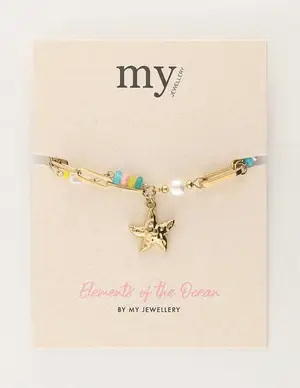 My Jewellery Bracelet chain beads & starfish MJ09682