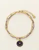 My Jewellery Bracelet chain cord charm blue MJ09452