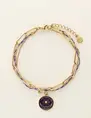 My Jewellery Bracelet chain cord charm blue MJ09452