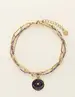 My Jewellery Bracelet chain cord charm blue MJ09452