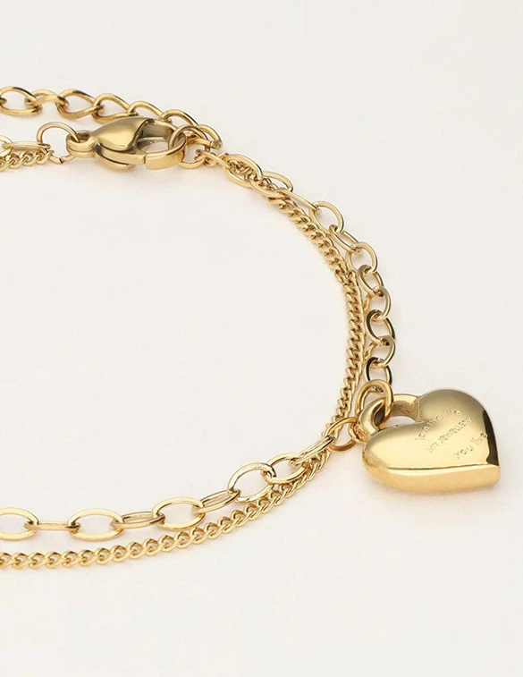 My Jewellery Bracelet chain & love life heart MJ10156