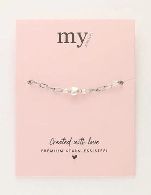 My Jewellery Bracelet chain pearl heart MJ11098