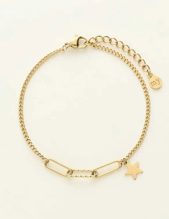 My Jewellery Bracelet chain star coin MJ09361