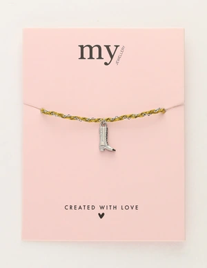My Jewellery Bracelet cord green boot MJ12210