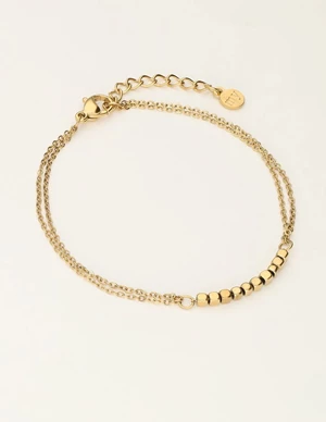My Jewellery Bracelet double chain square cubes MJ09723