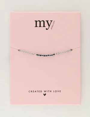 My Jewellery Bracelet double chain square cubes MJ09723