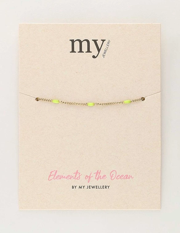 My Jewellery Bracelet fine chain emaille lime MJ09662