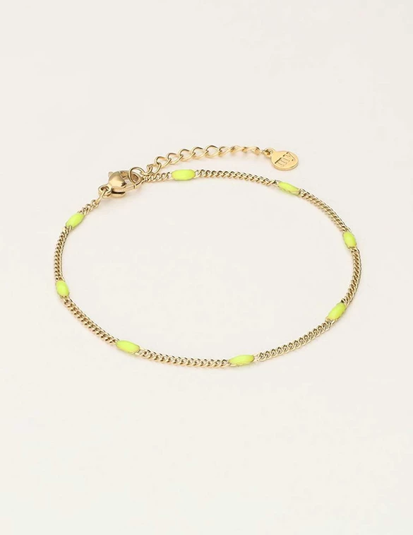 My Jewellery Bracelet fine chain emaille lime MJ09662