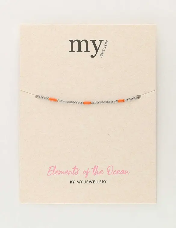 My Jewellery Bracelet fine chain emaille orange MJ09663