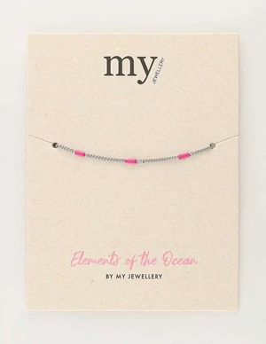 My Jewellery Bracelet fine chain emaille pink MJ09664
