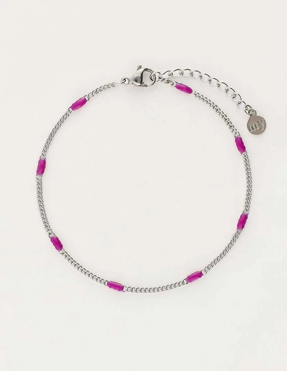 My Jewellery Bracelet fine chain emaille purple MJ09665