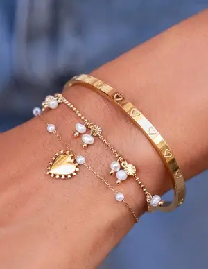 My Jewellery Bracelet mini pearl & heart MJ09229