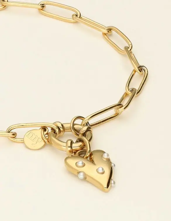 My Jewellery Bracelet pearls & heart MJ09245