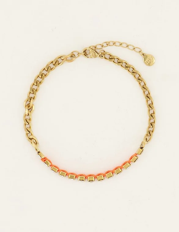 My Jewellery Bracelet stones orange b2b MJ07316