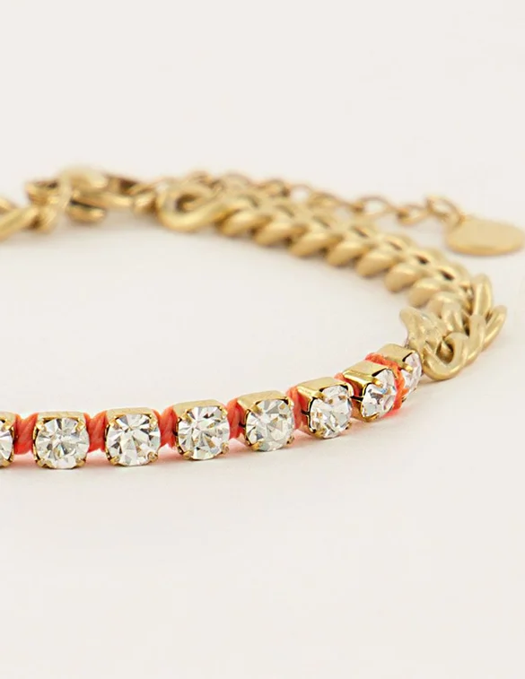 My Jewellery Bracelet stones orange b2b MJ07316