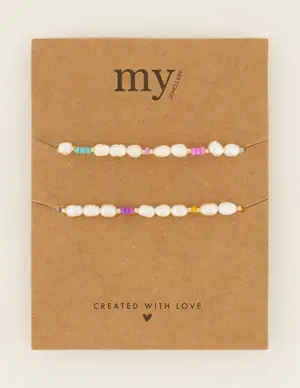 My Jewellery Bracelet with pearls and glass MJ08270