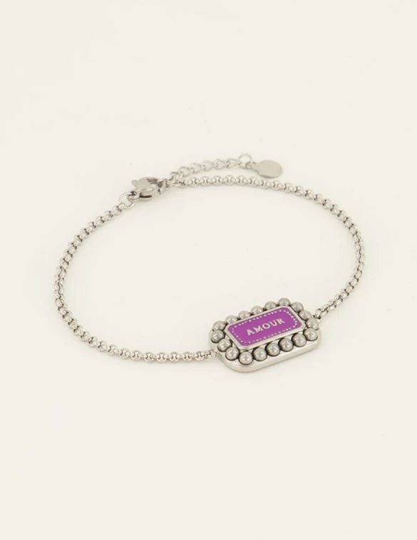 My Jewellery Bracelet with purple amour enamel MJ07825