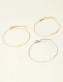My Jewellery Bracelets 3 hearts 2 gold 1 silver MJ09649